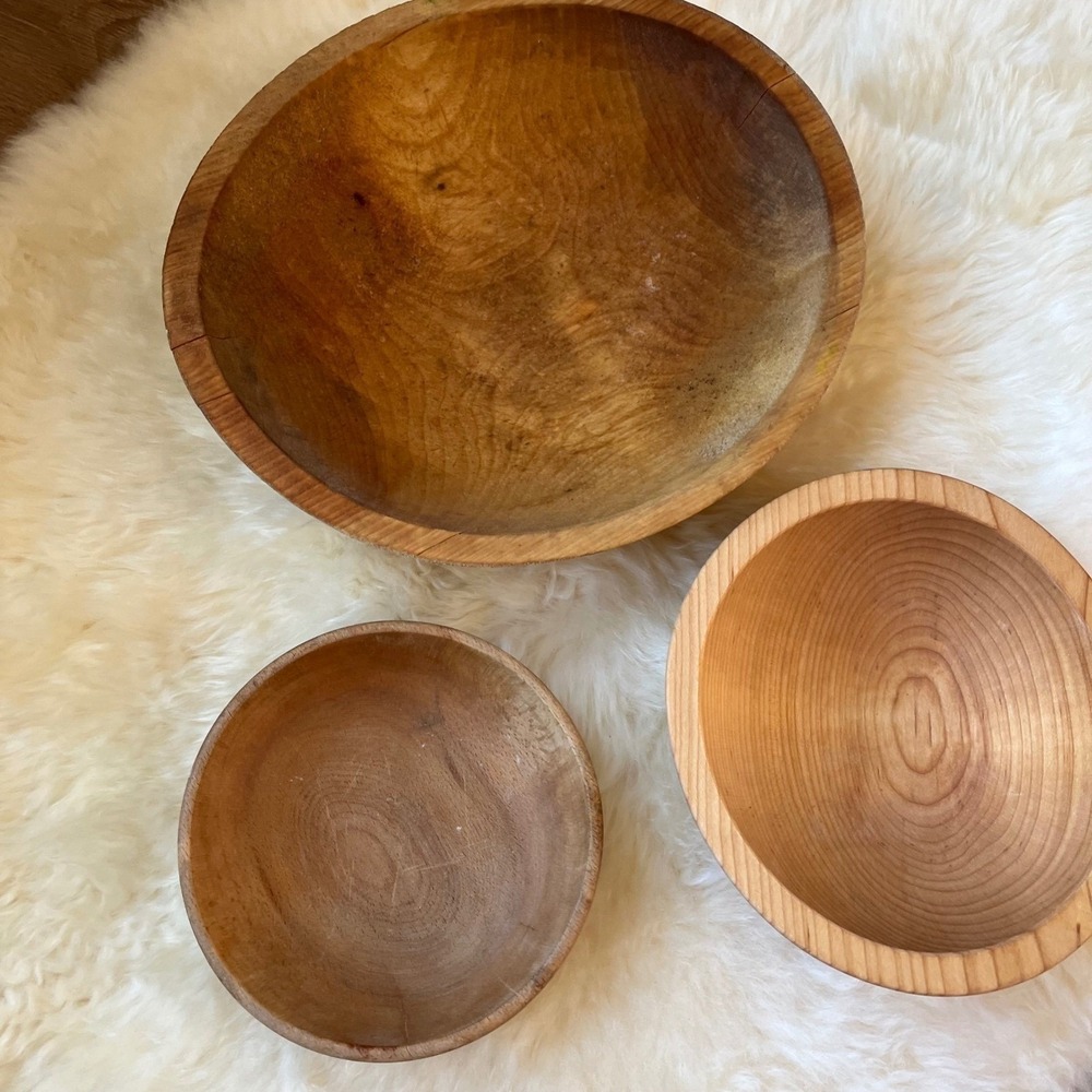 Vintage Wooden Bowls - Picture 3 of 6